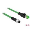 כבל רשת תעשייתי M12 PVC תקע 4pin D-coded לתקע RJ45 ז/נ DELOCK | 85440