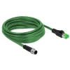 כבל רשת תעשייתי M12 PVC תקע 4pin D-coded לתקע RJ45 ז/נ DELOCK | 85440