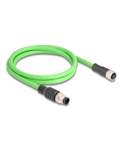 כבל רשת תעשייתי מאריך M12 8 pin A-coded PUR (TPU) ז/נ DELOCK | 80401