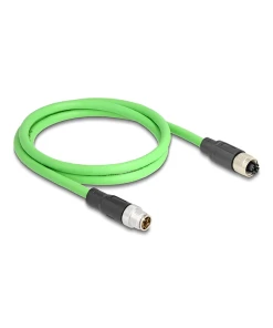 כבל רשת תעשייתי מאריך M12 8 pin X-coded PUR (TPU) ז/נ DELOCK | 80434