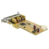 כרטיס PCIe x1 PoweredUSB Low profile עם 3 יציאות 12 וולט צ'יפ Pericom נ/נ DELOCK | 89656