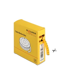 קליפסים מספרים לסימון כבלים בקוטר 4 עד 6 מ"מ סט 500 יחידות DELOCK | 18354