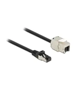 שקע קיסטון מסוכך Cat.6A על כבל רשת לתקע RJ45 ז/נ DELOCK | 87022