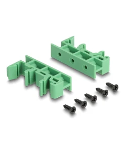 טרמינל בלוק DIN rail בחיבור לחיצה לשקע RJ50 בזווית 90° ללא צורך בהלחמה DELOCK 67013