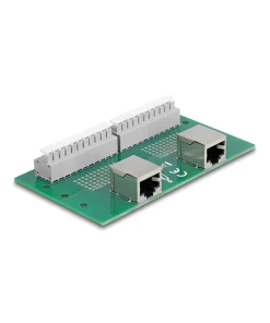 טרמינל בלוק DIN rail בחיבור לחיצה עם 2 יציאות RJ50 נקבה DELOCK 67014