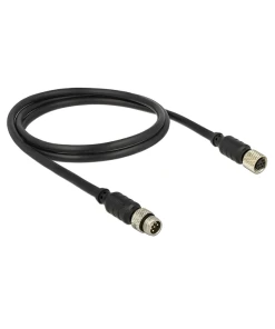כבל מאריך M8 sensor/actuator אטום נגד מים תקע 6 פין לשקע 6 פין DELOCK | 12690