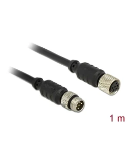 כבל מאריך M8 sensor/actuator אטום נגד מים תקע 6 פין לשקע 6 פין DELOCK | 12690