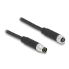 כבל רשת מאריך תעשייתי M8 PUR (TPU) תקע 4pin A-coded לשקע 4pin A-coded ז/נ DELOCK | 80142