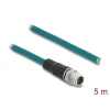 כבל רשת תעשייתי M12 Cat.6A PUR (TPU) תקע 8pin X-coded ז/נ DELOCK | 87854