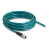 כבל רשת תעשייתי M12 Cat.6A PUR (TPU) תקע 8pin X-coded ז/נ DELOCK | 87854