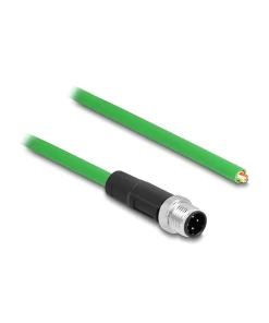 כבל רשת תעשייתי M12 PROFINET PVC תקע 4pin D-coded נ/- DELOCK | 87847