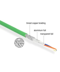 כבל רשת תעשייתי M12 PROFINET PVC תקע 4pin D-coded נ/- DELOCK | 87848