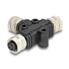 מפצל M12 T-Splitter IP67 שקע A-coded 4pin ל- 2 שקעים 4pin נ/נ DELOCK | 60566