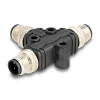 מפצל M12 T-Splitter IP67 תקע A-coded 4pin ל- 2 תקעים 4pin נ/נ DELOCK | 60578