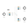מפצל M8 T-Splitter IP67 תקע A-coded 3pin ל- 2 תקעים 3pin נ/נ DELOCK | 60573