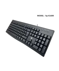 מקלדת עברית-אנגלית HP חוטי חיבור USB דגם K1600 בצבע שחור HP | K1600