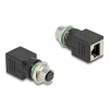 מתאם M12 Cat.5e PROFINET שקע M12 D-coded 4 pin לשקע RJ45 נקבה DELOCK | 60060