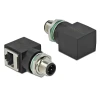 מתאם M12 Cat.5e PROFINET תקע M12 4 pin D-coded לשקע RJ45 בזווית 90° ז/נ DELOCK | 66313