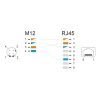 מתאם M12 Cat.5e PROFINET תקע M12 D-coded 4 pin לשקע RJ45 ז/נ DELOCK | 60060