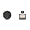 מתאם M12 Cat.5e שקע 4pin D-coded לתקע RJ45 אורך 50 ס