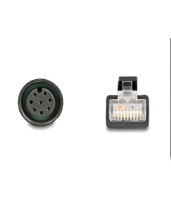 מתאם M12 Cat.6A TPU שקע 8pin A-coded לתקע RJ45 אורך 50 ס"מ DELOCK | 60074