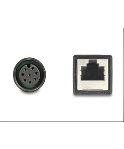 מתאם M12 Cat.6A TPU תקע 8pin A-coded לשקע RJ45 אורך 50 ס"מ DELOCK | 60068