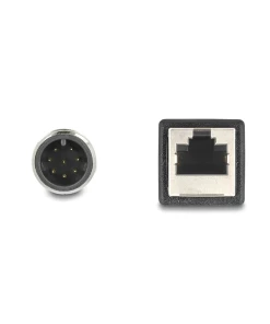 מתאם M12 Cat.6A TPU תקע 8pin A-coded לשקע RJ45 אורך 50 ס