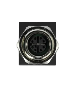 מתאם M12 Cat.6A שקע M12 8 pin X-coded לשקע RJ45 בזווית 90° נקבה DELOCK | 66316