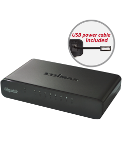 מתג 8 פורט ג’יגהביט שולחני 10/100/100 פלסטיק Edimax | ES-5800G