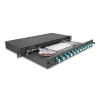 פאנל אופטי נשלף ''19 לארון תקשורת עם 12 שקעים LC Duplex OM3 להרכבה DELOCK | 67004
