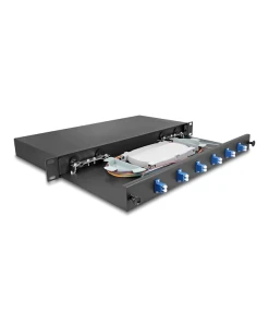 פאנל אופטי נשלף ''19 לארון תקשורת עם 6 שקעים LC Duplex OS2 להרכבה DELOCK | 66997