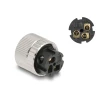 שקע M12 A-coded 3 pin 90° IP67 בחיבור הברגה DELOCK | 60542