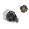 שקע M12 A-coded 5 pin IP67 בחיבור הברגה DELOCK | 60537