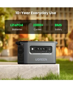 תחנת כוח ניידת בצבע שחור UGREEN | 15357 | GS600 | PowerRoam 2300W 2048Wh LiFePO4