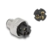 תקע M12 A-coded 3 pin 90° IP67 בחיבור הברגה DELOCK | 60539