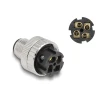 תקע M12 A-coded 4 pin 90° IP67 בחיבור הברגה DELOCK | 60540