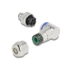 תקע M12 A-coded 4 pin 90° IP67 בחיבור הברגה DELOCK | 60540
