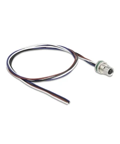 תקע M8 4 pin להתקנה בקדח עגול עם כבל 4 גידים אורך 0.5 מטר DELOCK | 80148