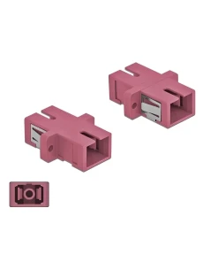מופה סיבים אופטיים לפאנל SC Simplex multi-mode OM4 נ/נ סט 4 יח' DELOCK ...