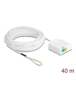 כבל אופטי דרופ SC/APC Simplex Drop cable כולל קופסת חיבורים FTTH להרכבה DELOCK | 85934