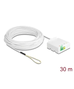 כבל אופטי דרופ SC/APC Simplex Drop cable כולל קופסת חיבורים FTTH מאובטח DELOCK | 85933