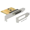 כרטיס PCIe x1 Serial RS-232 High Speed 921K ESD protection Low profile עם 2 יציאות DB9 צ'יפ Sunix שחור DELOCK | 62996