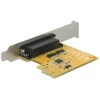 כרטיס PCIe x1 Serial RS-232 High Speed 921K ESD protection Low profile עם 2 יציאות DB9 צ'יפ Sunix שחור DELOCK | 62996