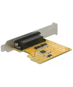 כרטיס PCIe x1 Serial RS-232 High Speed 921K ESD protection Low profile עם 2 יציאות DB9 צ'יפ Sunix שחור DELOCK | 62996