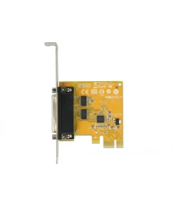 כרטיס PCIe x1 Serial RS-232 High Speed 921K ESD protection Low profile עם 2 יציאות DB9 צ'יפ Sunix שחור DELOCK | 62996