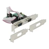 כרטיס PCIe x1 Serial RS-232 High Speed 921K Low profile עם 2 יציאות DB9 Voltage supply צ'יפ ASIX שחור DELOCK | 89641