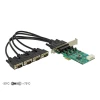 כרטיס PCIe x1 Serial RS-232 High Speed 921K Low profile עם 4 יציאות DB9 Voltage supply צ'יפ Exar זכר DELOCK | 89335