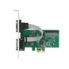 כרטיס PCIe x1 Serial RS-232 Low profile עם 2 יציאות DB9 + יציאת Parallel צ'יפ ASIX שחור DELOCK | 89556