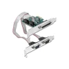 כרטיס PCIe x1 Serial RS-232 Low profile עם 2 יציאות DB9 + יציאת Parallel צ'יפ WCH שחור DELOCK | 90413
