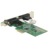 כרטיס PCIe x1 Serial RS-232 Low profile עם 2 יציאות DB9 צ'יפ ASIX שחור DELOCK | 89555